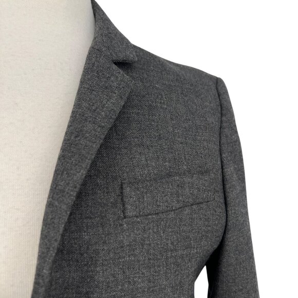 J.Crew Wool Blend Blazer Jacket Gray Single Button Size 6 - Picture 4 of 16